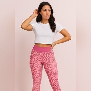 Nike Dri-Fit Running Pants Pink Leopard XS